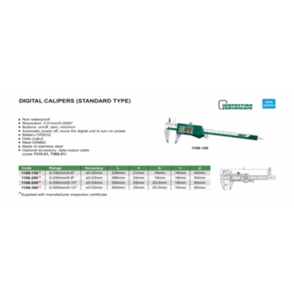 Thước cặp điện tử INSIZE 1108-150 (0-150mm) 2 Thước Cặp điện Tử INSIZE 1108 150 (0 150mm) (2)